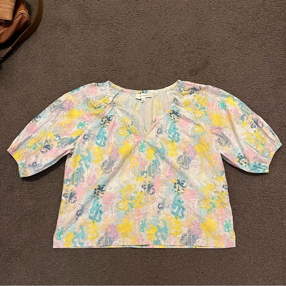 Kerri Rosenthal Colorful Art To Wear Blouse - Picture 3 of 6